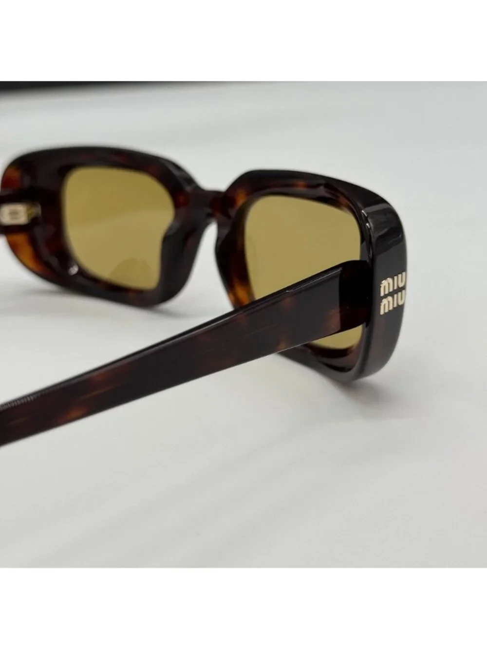 New Miu Miu SMU B13S 27L10Y Square Women Sunglasses MUB13S